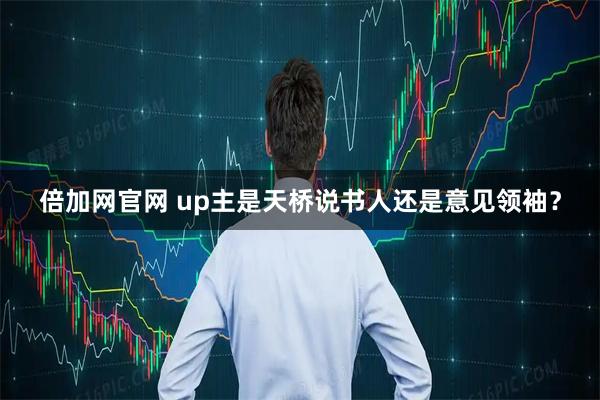 倍加网官网 up主是天桥说书人还是意见领袖？