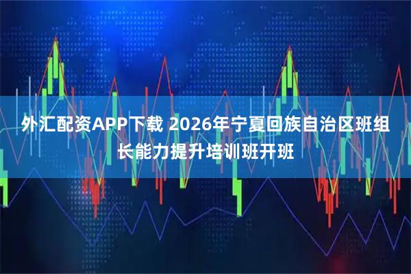外汇配资APP下载 2026年宁夏回族自治区班组长能力提升培训班开班